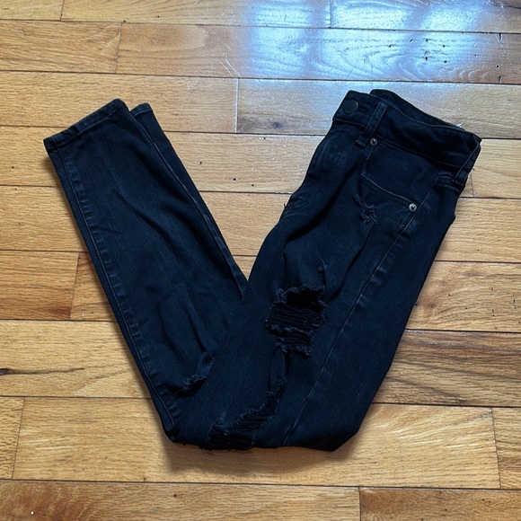 Aeropostale Black High Rise Jeggings Size 2 short - Picture 3 of 5